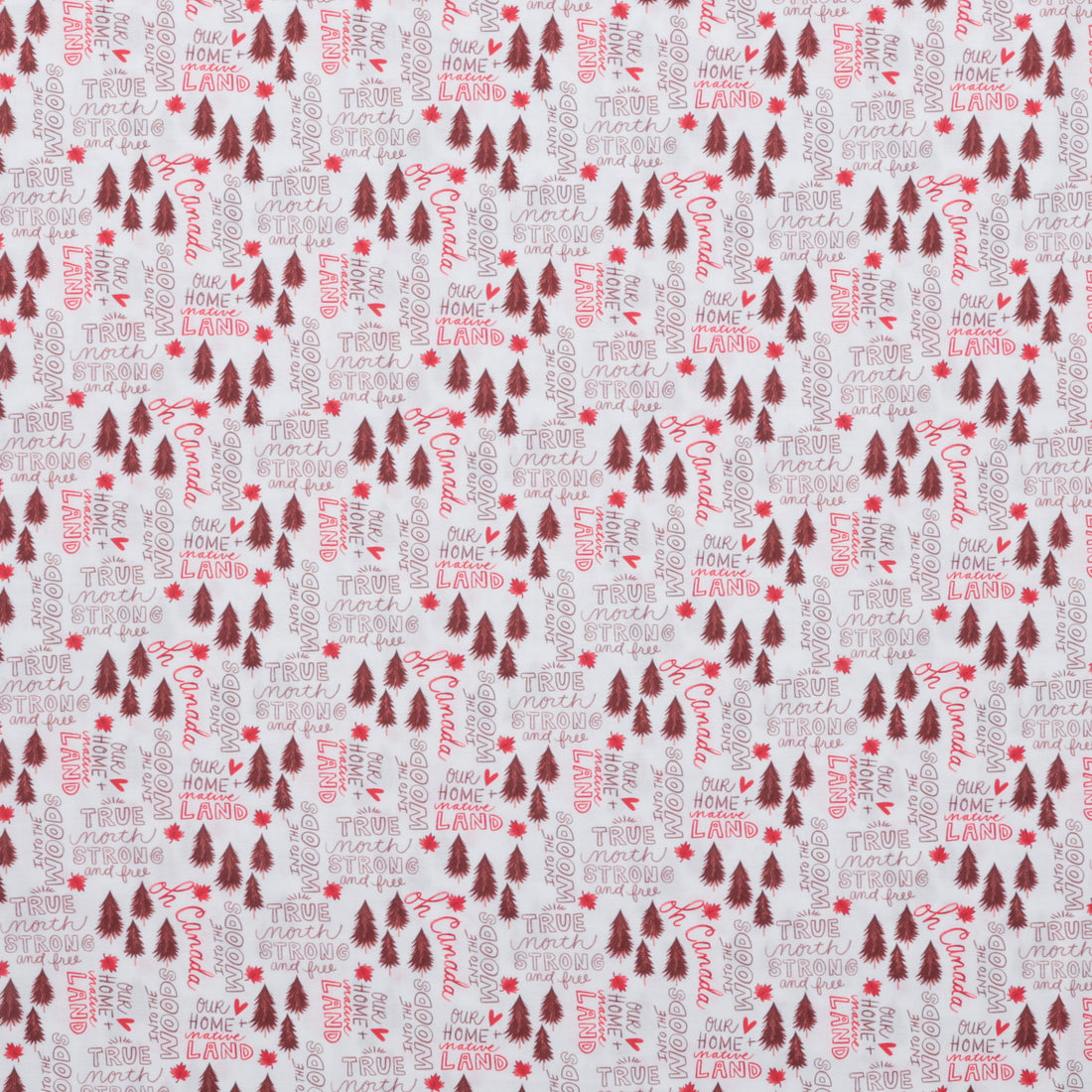 Camelot - Cotton - Oh Canada - Strong and Free - White