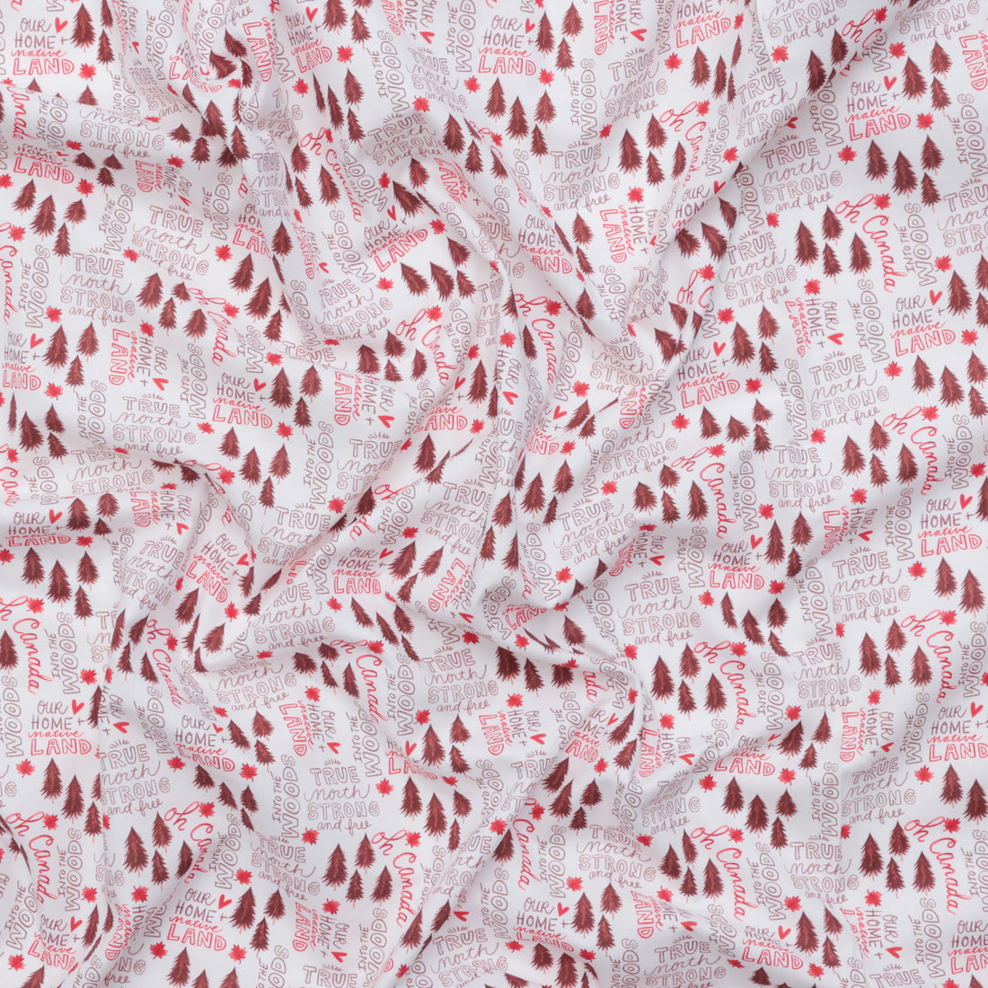 Camelot - Cotton - Oh Canada - Strong and Free - White