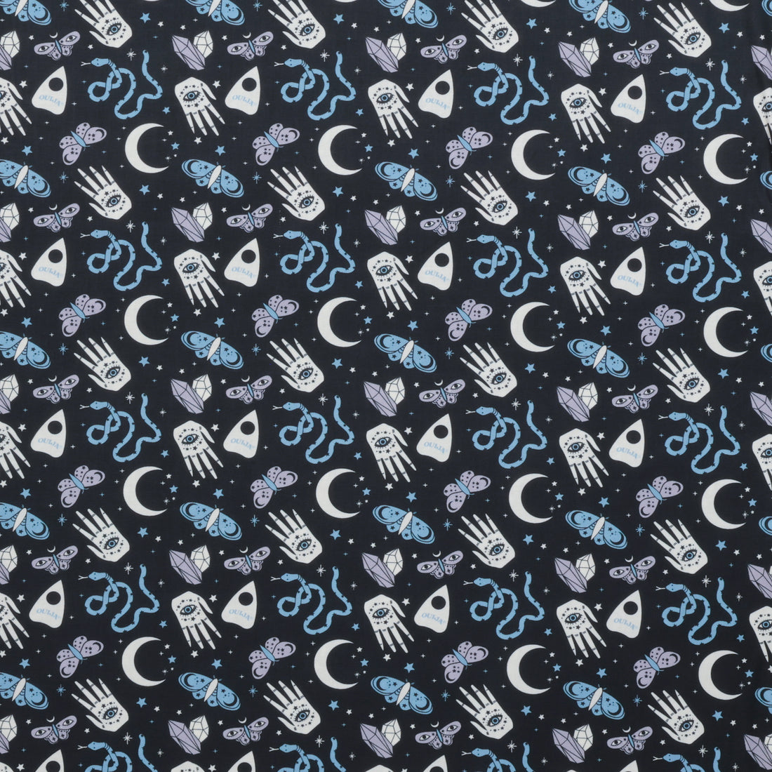 Camelot - Cotton - Ouija Collection II - Dark & Whimsical - Black