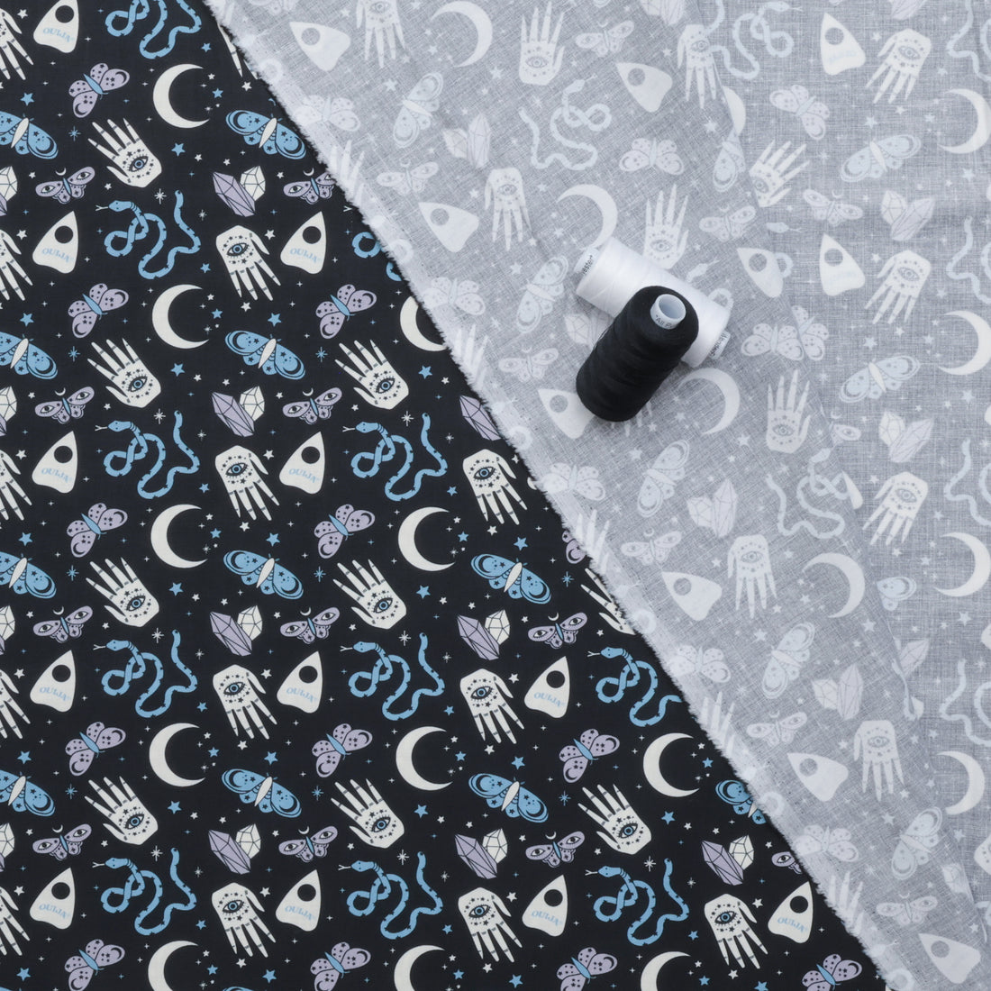 Camelot - Cotton - Ouija Collection II - Dark & Whimsical - Black