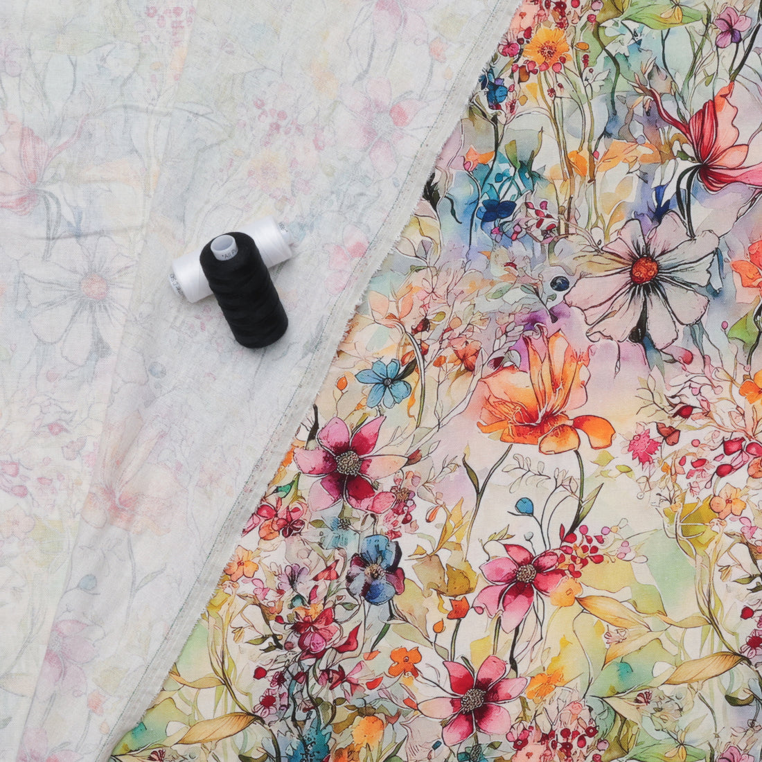 Rayon Linen - Palma Print - Floral Multi