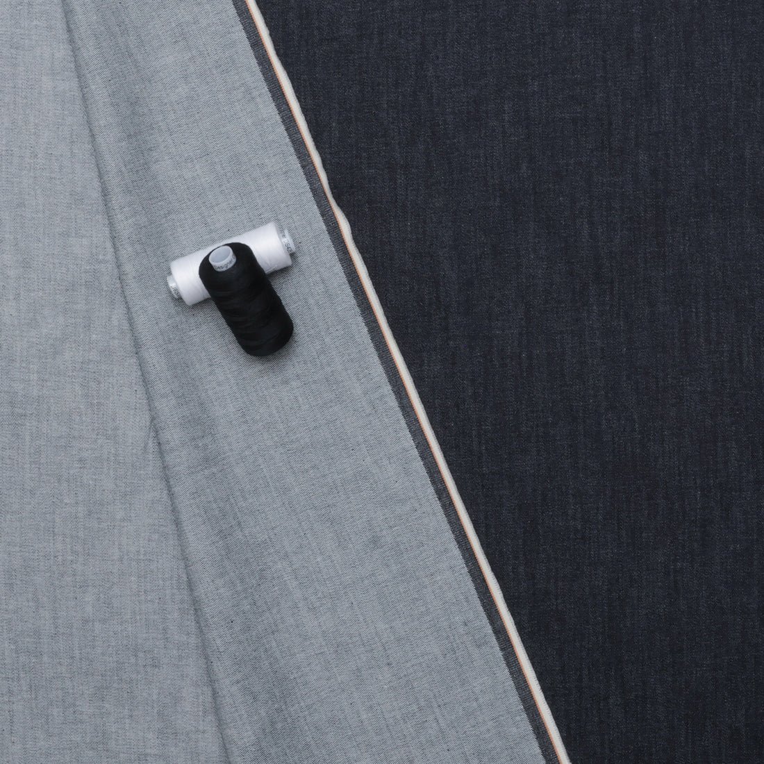 Cotton - Italian Stretch Denim - Medium Weight - Navy Black