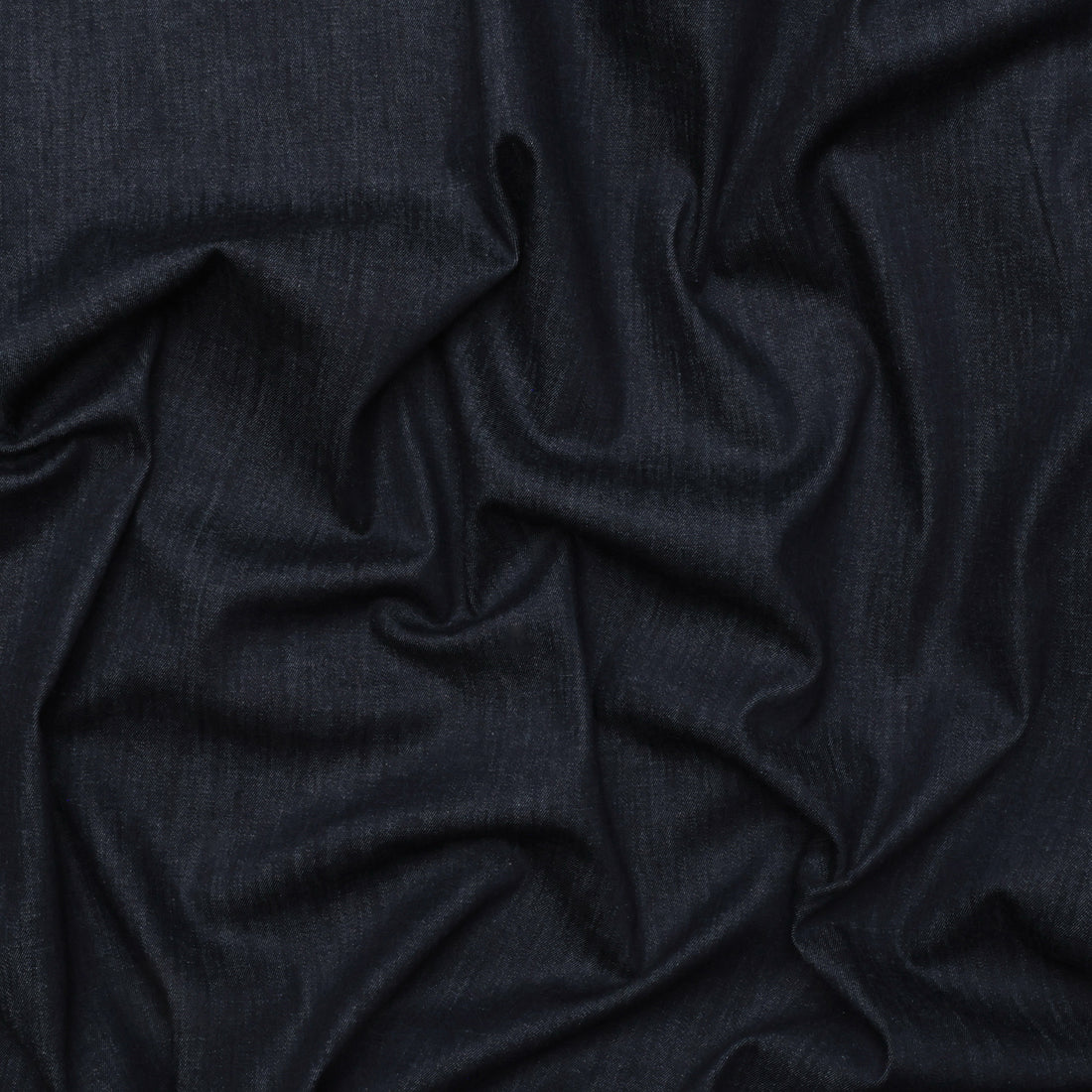 Cotton - Italian Stretch Denim - Medium Weight - Navy Black