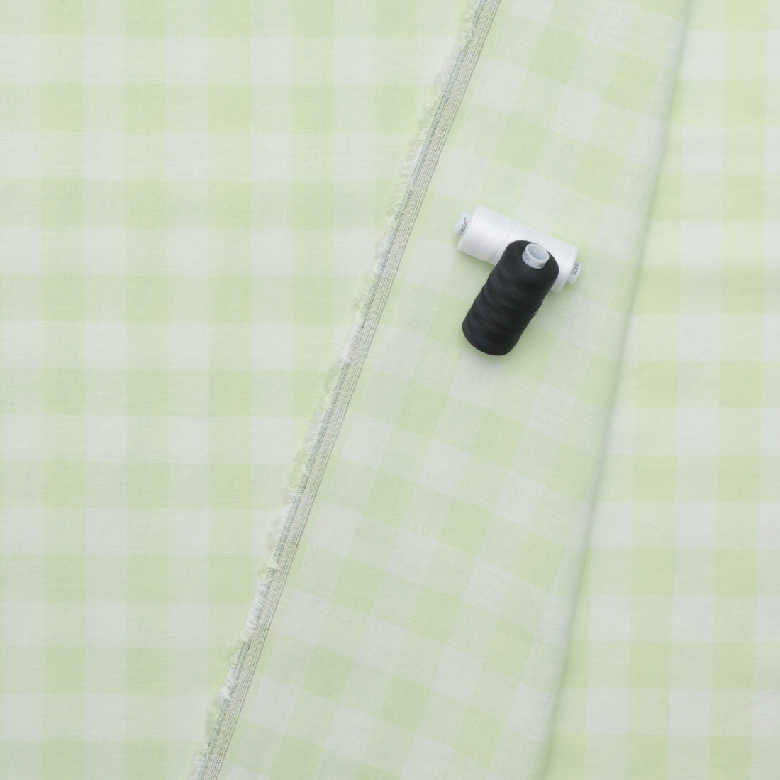 Linen Blend - Utopia - Gingham - Lime