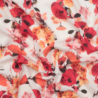 Rayon Blend - Santa Barbara - Print - Ivory Red