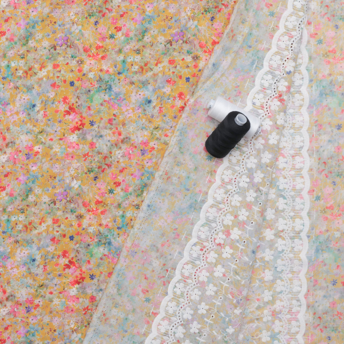 Cotton - Eyelet - Digital Print - Assorted