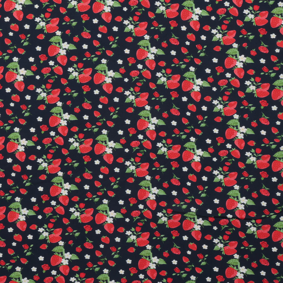 Rayon - Picasso Poplin - Digital Print - Navy Red