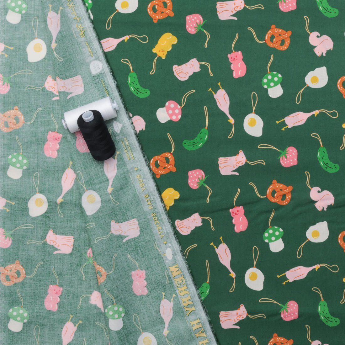 Ruby Star - Cotton - Merry Happy - Find The Pickle - Jade