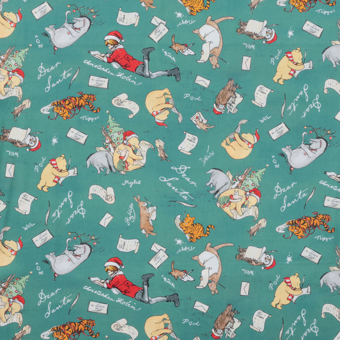 Studio E - Cotton - Christmas At Pooh Corner - Dear Santa - Forest