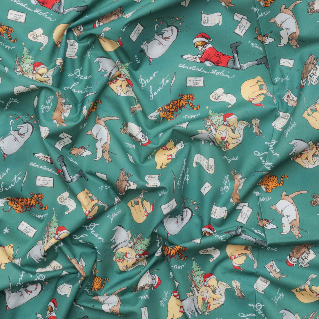 Studio E - Cotton - Christmas At Pooh Corner - Dear Santa - Forest