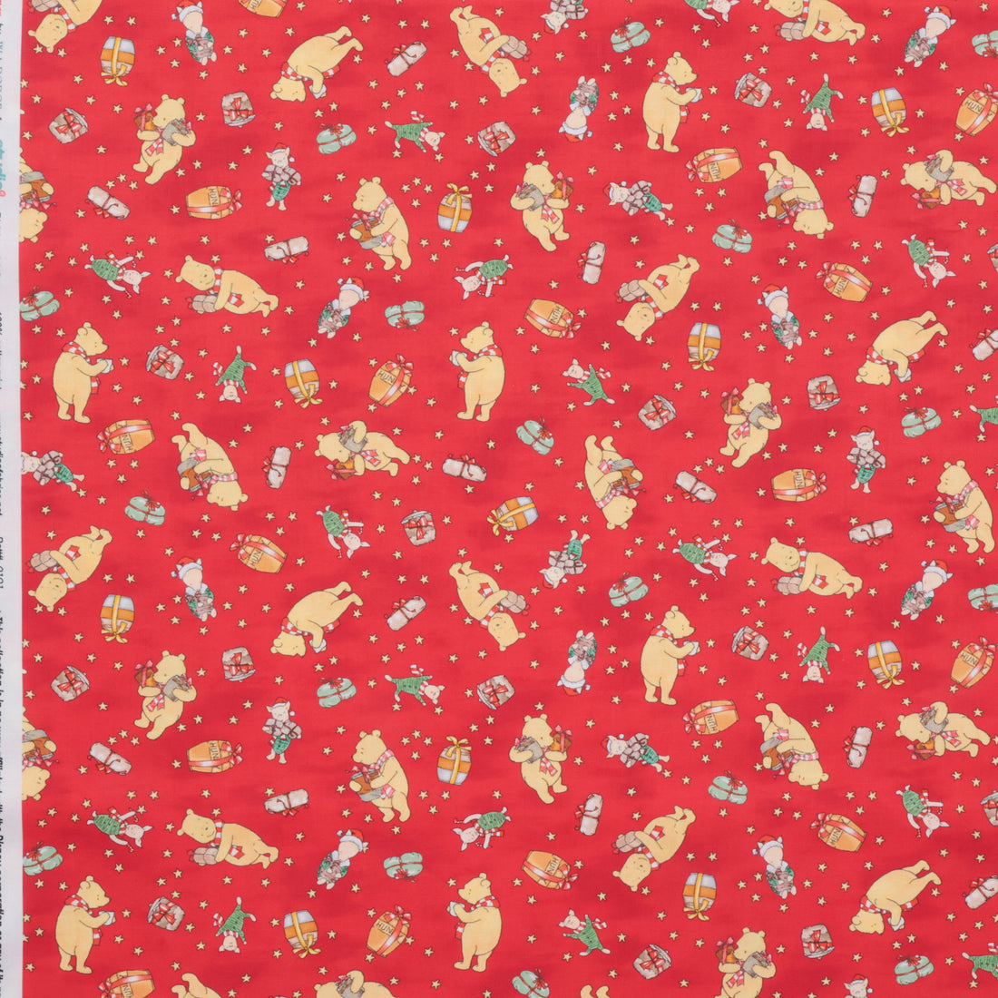 Studio E - Cotton - Christmas At Pooh Corner - Bears and Bundles - Red