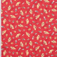 Studio E - Cotton - Christmas At Pooh Corner - Bears and Bundles - Red