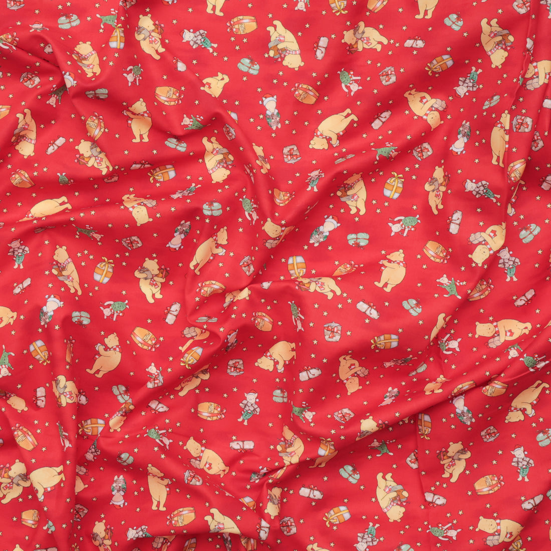 Studio E - Cotton - Christmas At Pooh Corner - Bears and Bundles - Red
