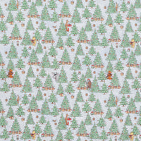 Studio E - Cotton - Christmas At Pooh Corner - Christmas Trees - Green Snow