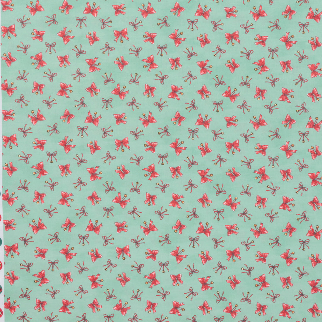 Studio E - Cotton - Christmas At Pooh Corner - Bows - Light Green