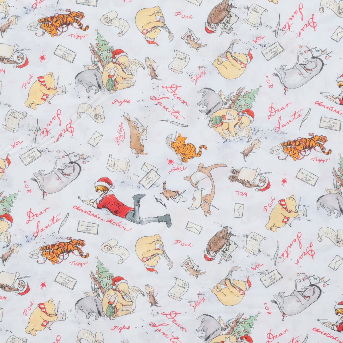 Studio E - Cotton - Christmas At Pooh Corner - Dear Santa - Snow