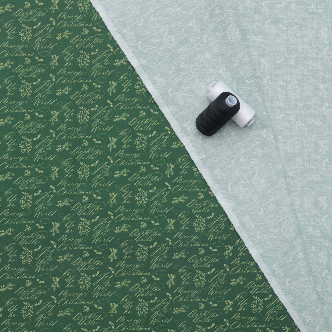 Camelot - Cotton - Joy To The World - Holiday Wishes - Green