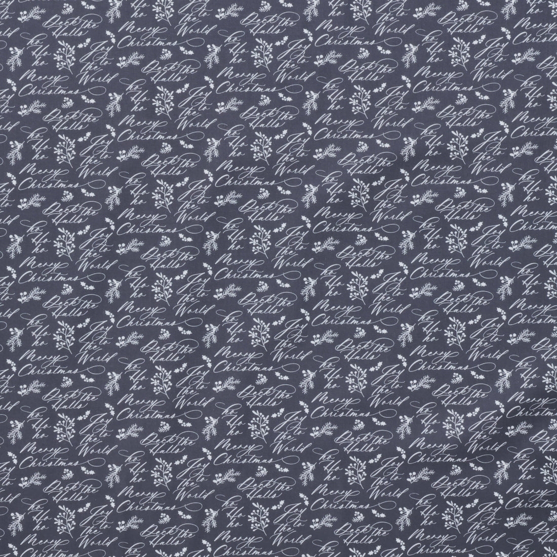 Camelot - Cotton - Joy To The World - Holiday Wishes - Charcoal