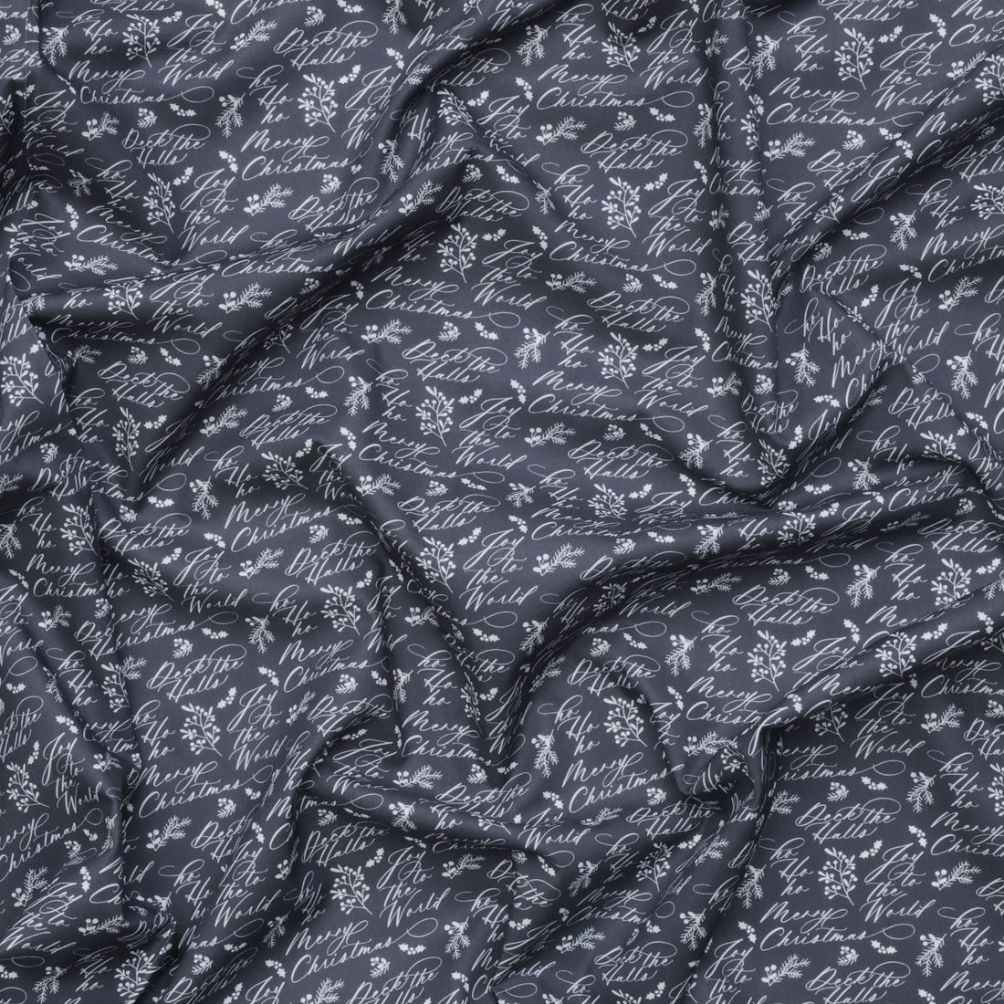 Camelot - Cotton - Joy To The World - Holiday Wishes - Charcoal