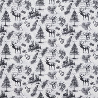 Camelot - Cotton - Joy To The World - Woodland Sketch - White