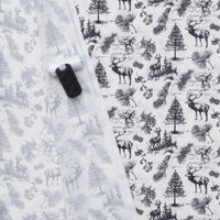 Camelot - Cotton - Joy To The World - Woodland Sketch - White