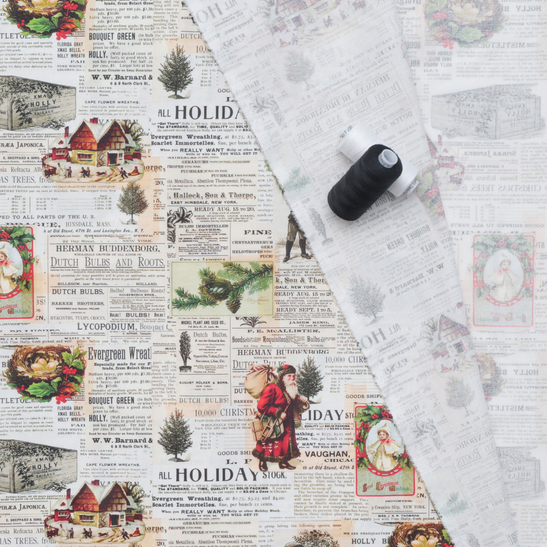 Camelot - Cotton - Joy To The World - Holiday Newspaper Clippings - Cream
