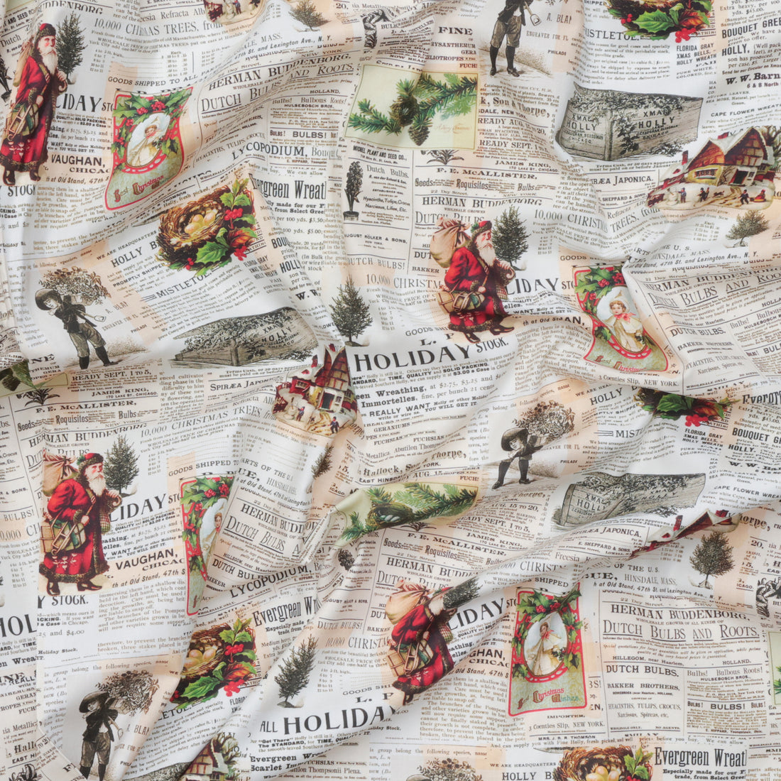 Camelot - Cotton - Joy To The World - Holiday Newspaper Clippings - Cream