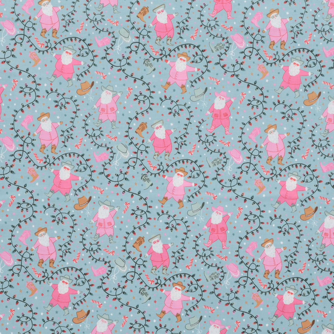 Cotton + Steel - Cotton - Yee Haw Holidays - Twinkle Tangle - Dancing In A Winter Wonderland