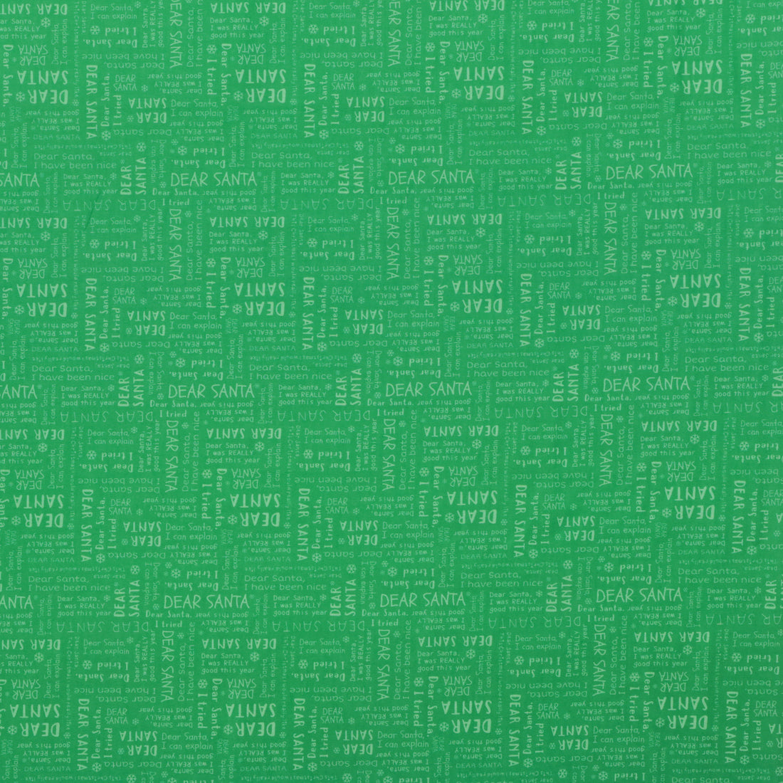 Camelot - Cotton - Letters to Santa - Letters to Santa Green