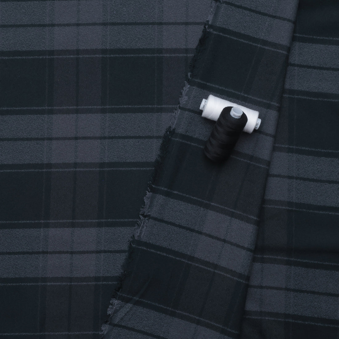 Cotton - Mammoth Flannel - Plaid - Black