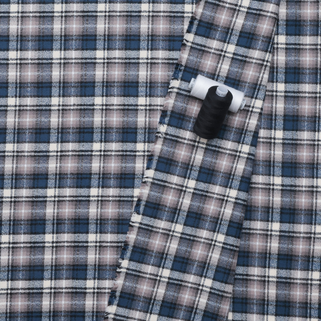 Cotton - Mammoth Flannel - Plaid - Ash