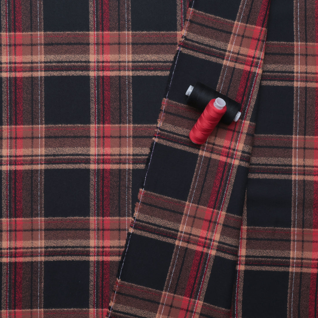 Cotton - Mammoth Flannel - Plaid - Russet