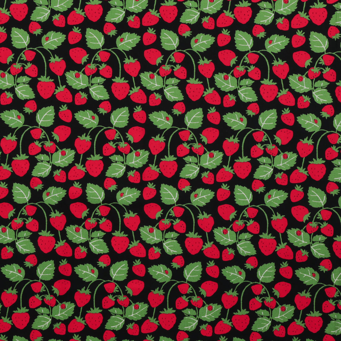 Sevenberry - Cotton - Canvas - Strawberries - Black
