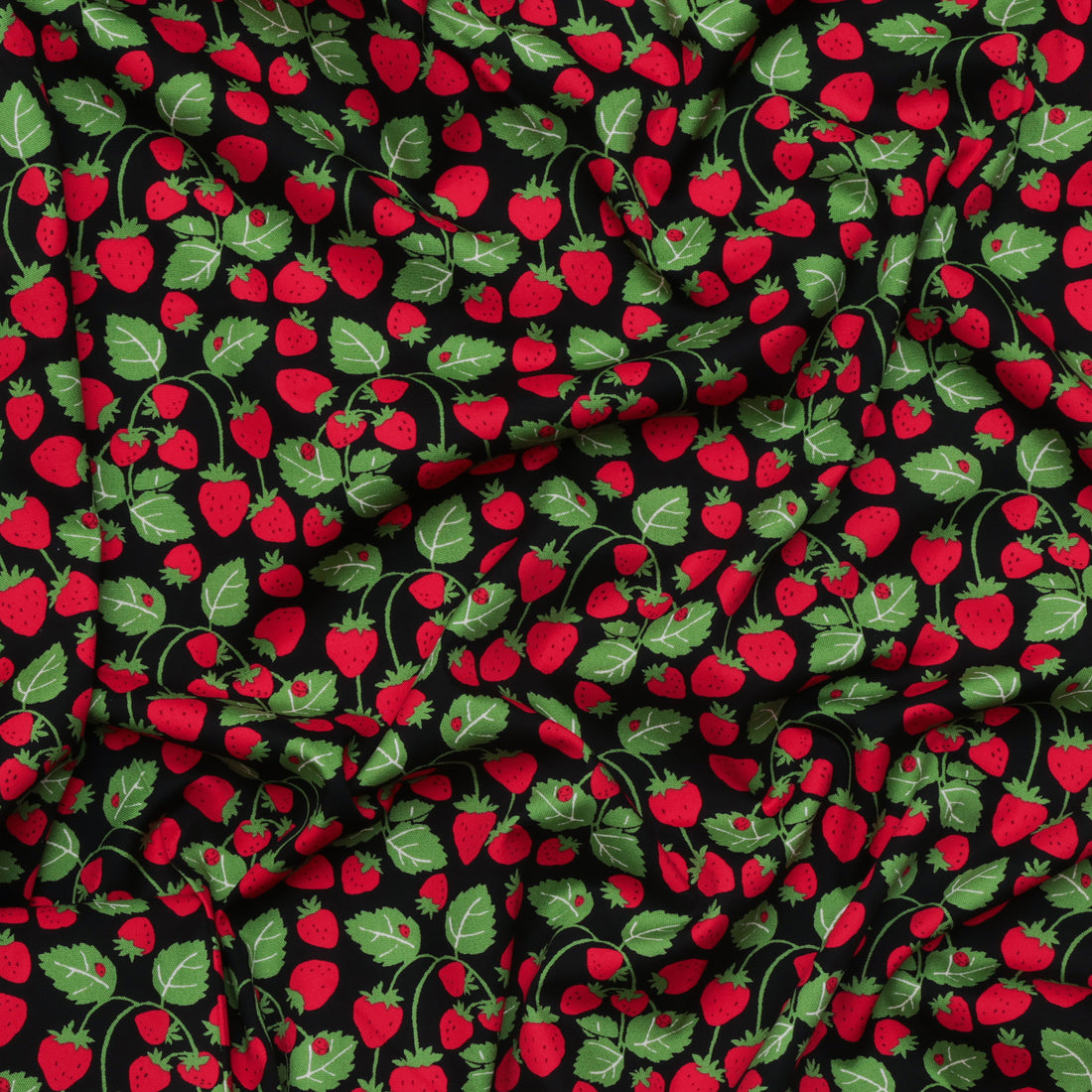 Sevenberry - Cotton - Canvas - Strawberries - Black