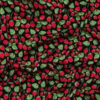 Sevenberry - Cotton - Canvas - Strawberries - Black