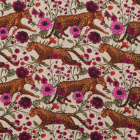 Rayon - Picasso Poplin - Digital Print - Sand Fuchsia