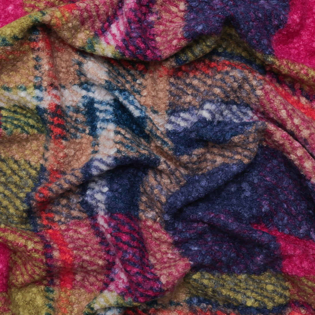 Poly - Teddy Plaid - Fuchsia Chartreuse
