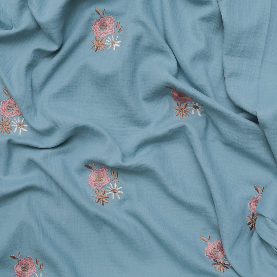 Katia - Cotton - Double Gauze Embroidery - Winter Flowers