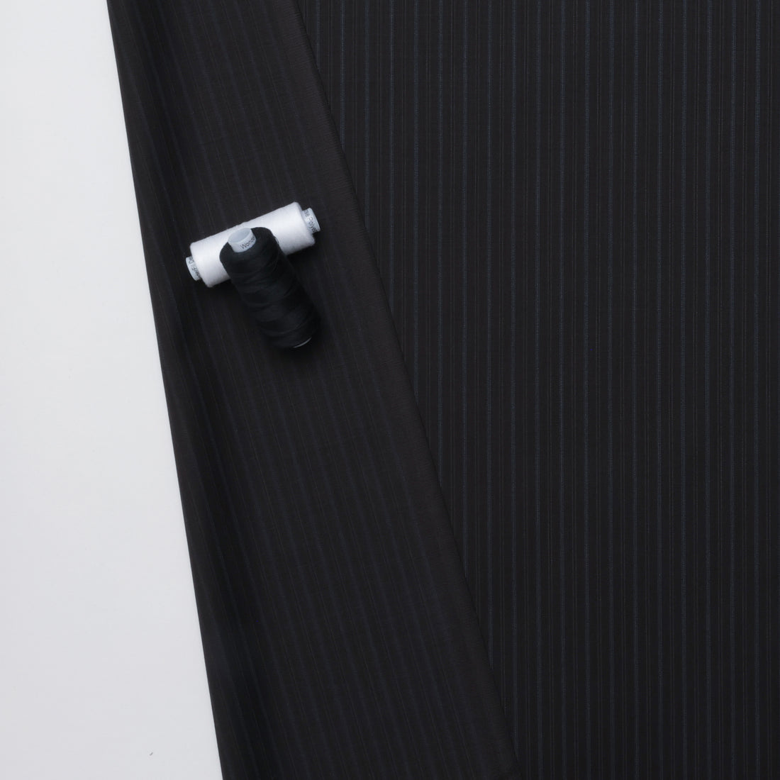 Wool - Suiting - Stripe - Charcoal Blue