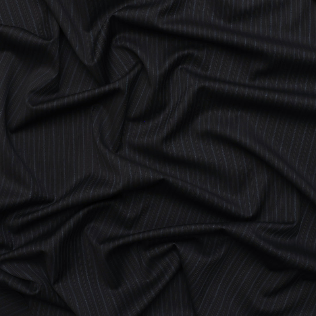 Wool - Suiting - Stripe - Charcoal Blue