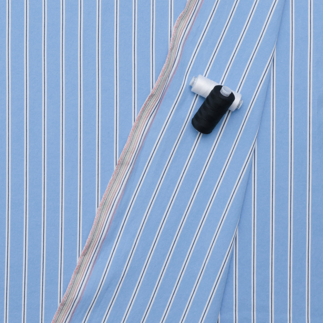 Organic Cotton - Yarn Dyed Stripe - Azure