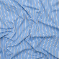 Organic Cotton - Yarn Dyed Stripe - Azure