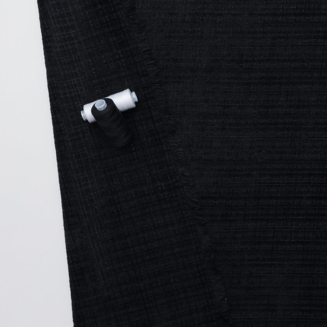 Viscose Blend - Channel Tweed - Black
