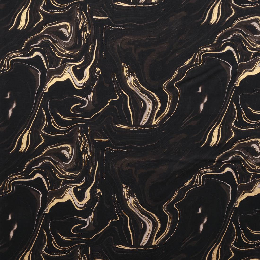 Camelot - Cotton - Gilded Collection - Gilded Ripples Black