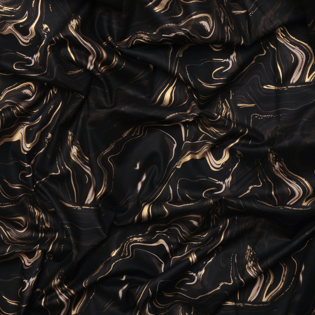Camelot - Cotton - Gilded Collection - Gilded Ripples Black