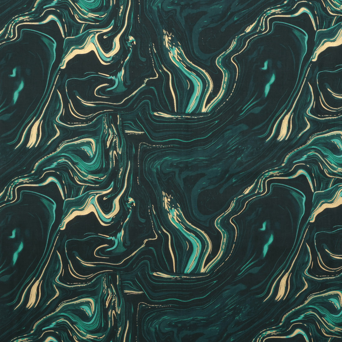 Camelot - Cotton - Gilded Collection - Gilded Ripples Green