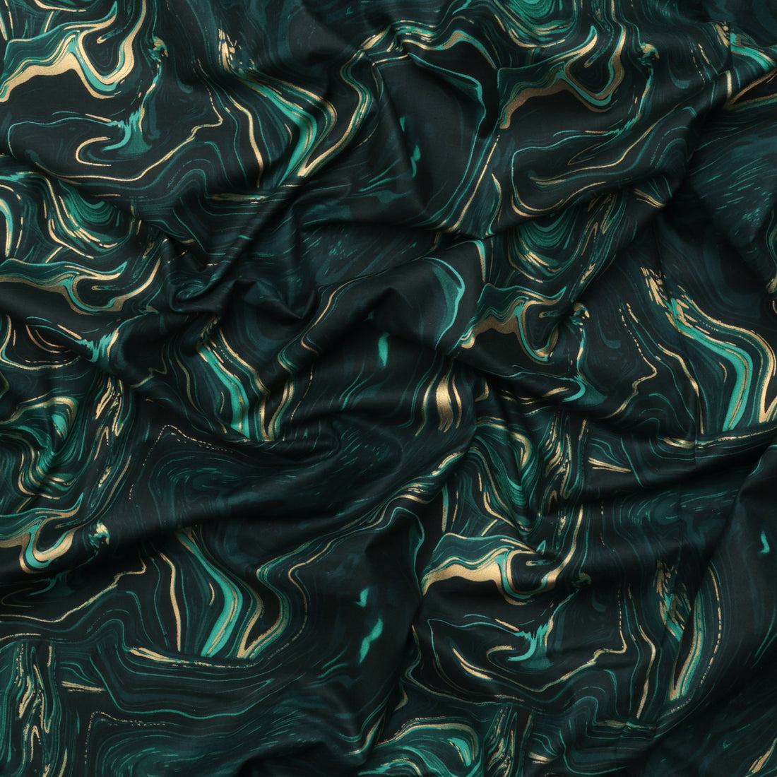 Camelot - Cotton - Gilded Collection - Gilded Ripples Green