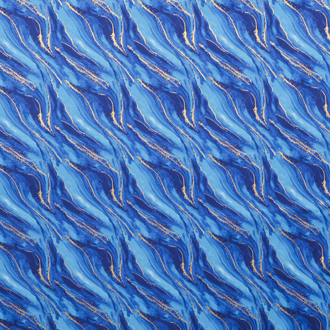 Camelot - Cotton - Gilded Collection - Gilded Waves - Blue