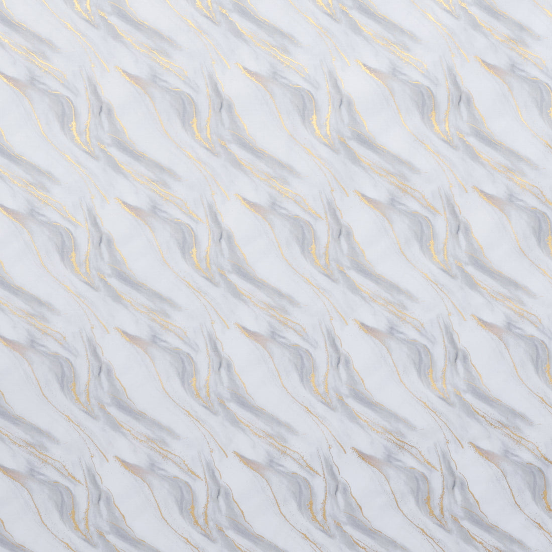 Camelot - Cotton - Gilded Collection - Gilded Waves - White