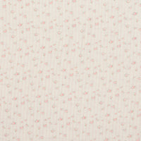 Cotton - Heirloom - Double Gauze - Ivory Pink Rose Stripe